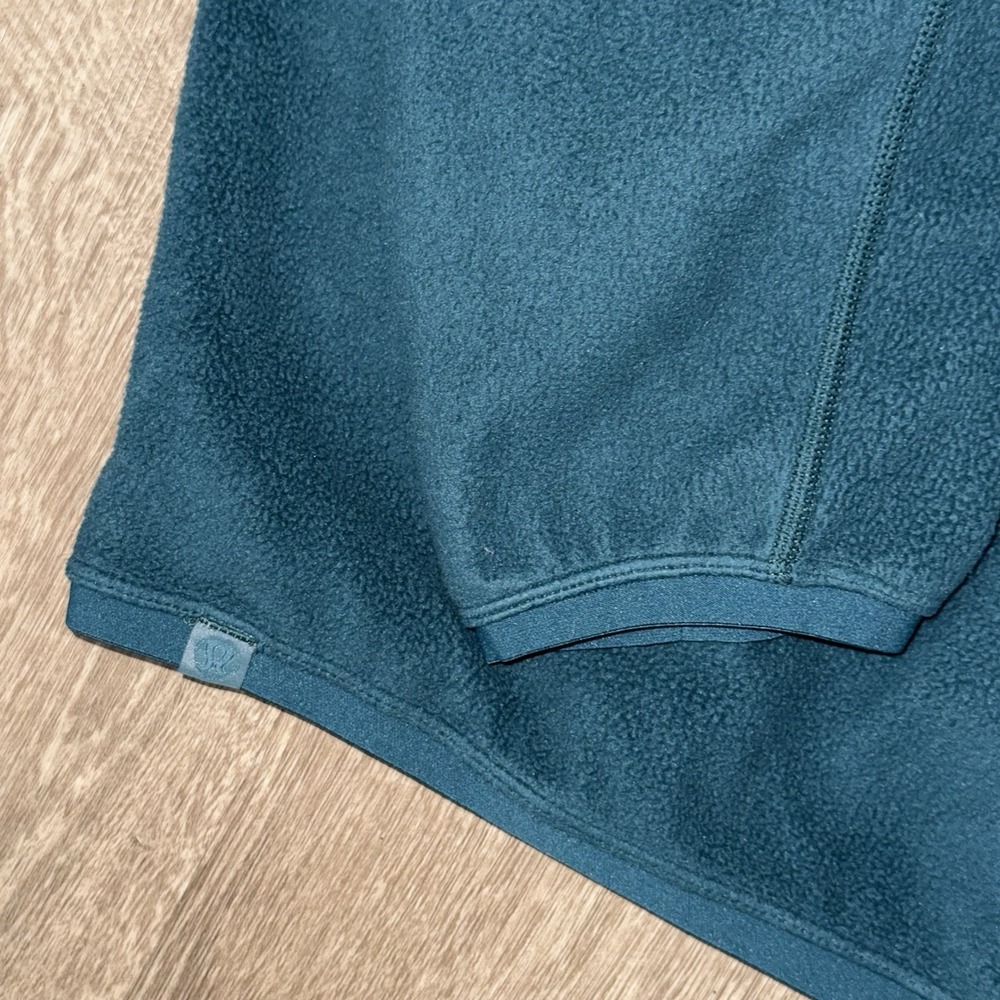 Lululemon Oversized Fit Fleece Half Zip Pullover Men's XL Green Pockets - Picture 4 of 7
